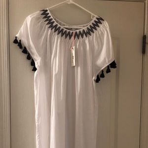 NWT Vineyard Vines Smocked Shirt Sleeve Coverup